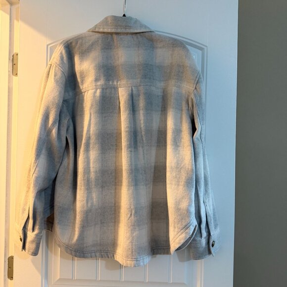American Eagle Plaid Shacket (Gray) - Picture 2 of 5